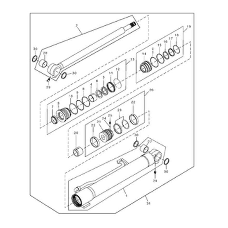 Replacement Hydraulic Cylinder 4467672 for JOHN DEERE