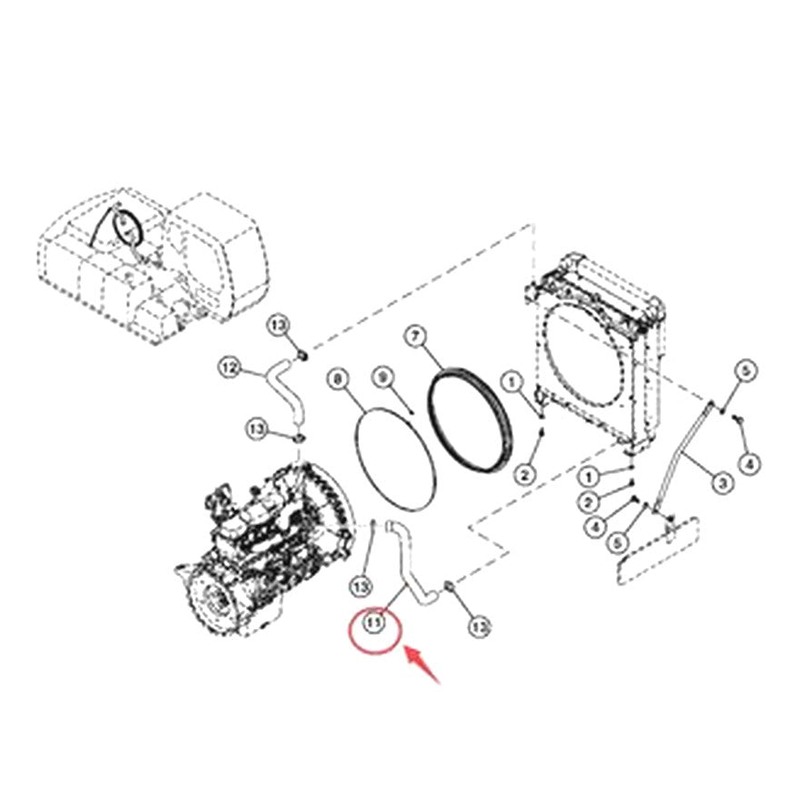 Replacement Hydraulic Hose 3096921 for JOHN DEERE